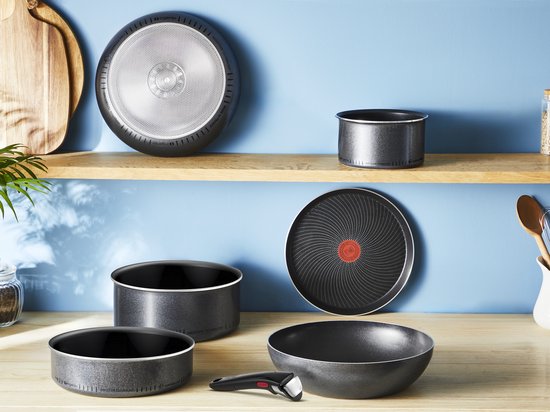 Tefal Ingenio So Light - Pannenset - 16-delig - Inductie - Stapelbaar - Afneembare Handgrepen - Ruimtebesparend