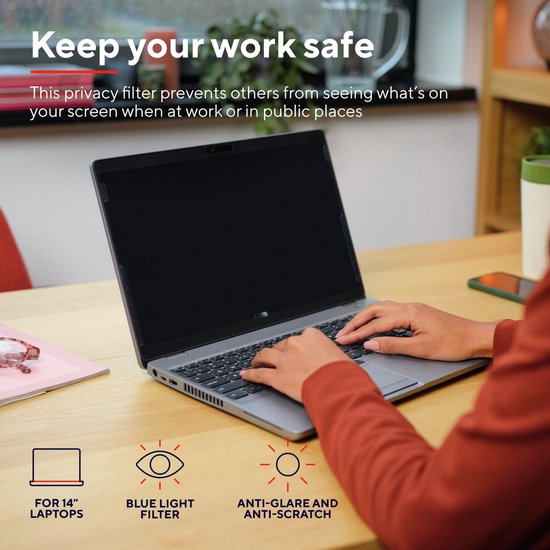 Trust Primo Privacy Filter - 15.6 inch – Privacyfilter voor Laptop Display – 60° Kijkhoek