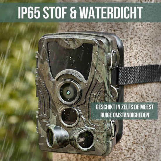 Strex Wildcamera met Nachtzicht 120MP 4K Ultra HD - Waterdichte Buitencamera - Jachtcamera - Incl. 32 GB SD kaart