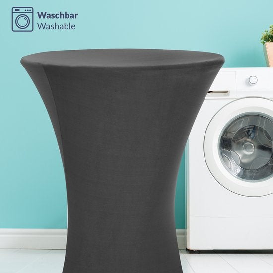 Statafelrok – 5 Stuks Ø 80-85cm Stretch - Antraciet