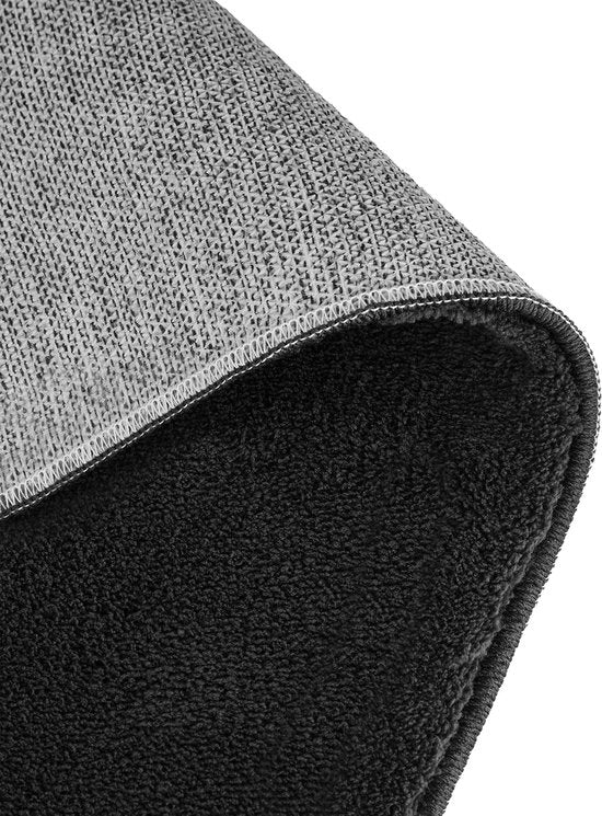 tectake® Kortpolig Vloerkleed - 120 x 170 cm - Zwart - Tapijt voor Woonkamer, Slaapkamer, Eetkamer - Onderhoudsvriendelijk en Wasbaar - Antislip Ondertapijt - Allergievriendelijk - Diverse maten en kleuren