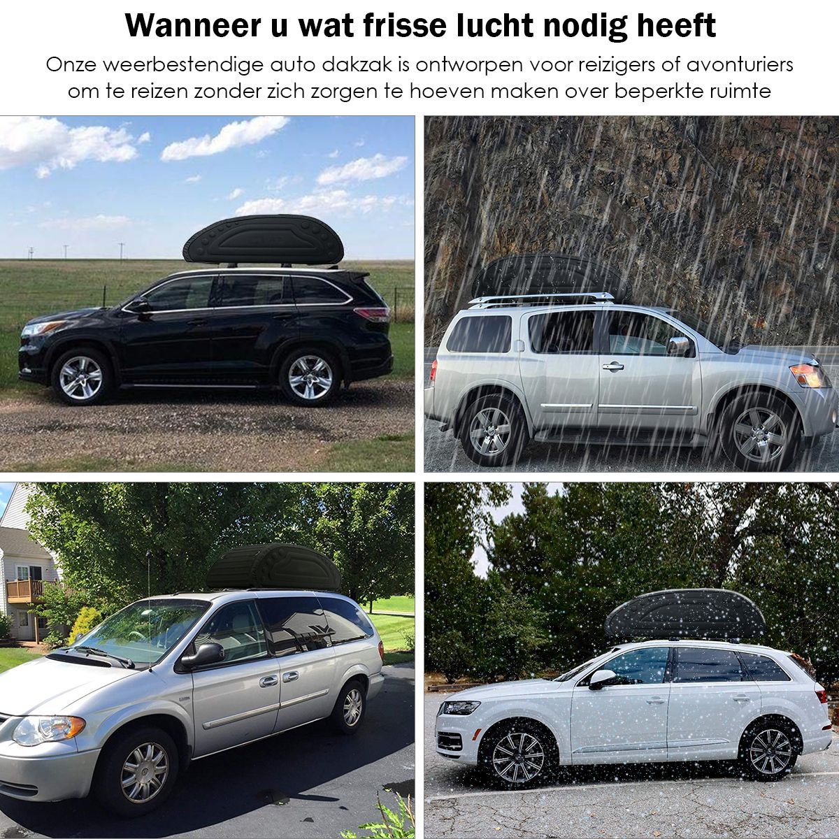 Coast Dakbagagezak - 400 liter inhoud - waterdicht - opvouwbaar - zwart