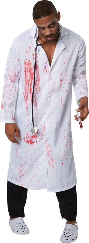 Dressforfun Griezelige dokter XXL - verkleedkleding kostuum halloween verkleden feestkleding carnavalskleding carnaval feestkledij partykleding - 302289