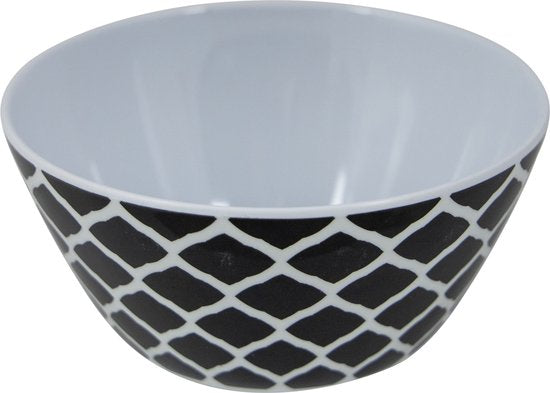 Bo-Camp - Servies - Mix & Match - 16 Stuks - Zwart/Wit