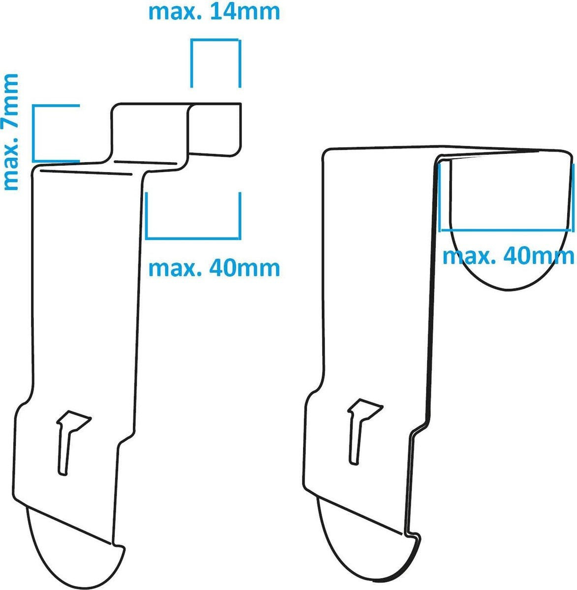 O'DADDY® hangend schoenenrek deur - Geschikt voor opdek en stompe deuren – 20 x 51 x 182 cm - Zwart
