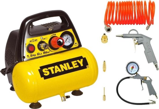 STANLEY Compressor DN200/8/6 – Exclusief 6-delige Accessoire set