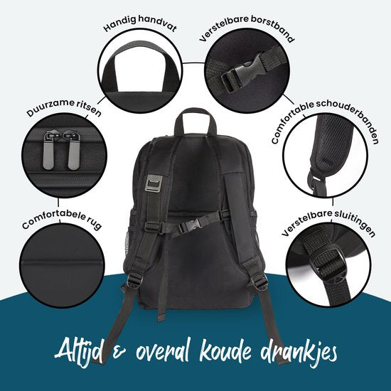 Koelrugzak - 28L Koeltas Rugzak - Koelrugtas - Koeltas Backpack - Zwart - Sunflake