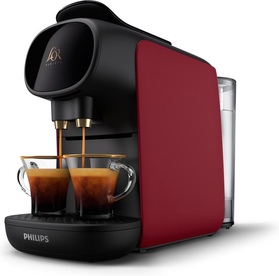 Philips L'OR Barista Sublime Koffiezetapparaat LM9012/50 - Geschikt voor Capsules - Koffiecupmachine en 9 Espresso en Barista Capsules - Zwart en Rood