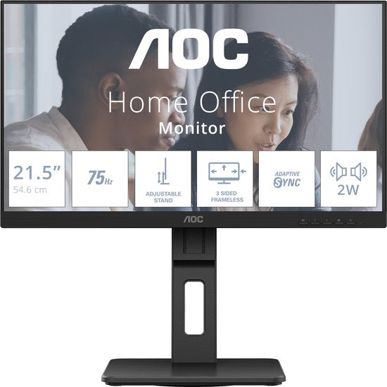 AOC E2 22E2UMF LED-display 54,6 cm (21,5") 1920 x 1080 Pixels Full HD Zwart
