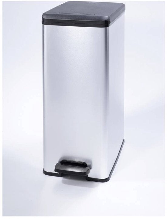 Curver Decobin Slim Prullenbak- 40 liter - Metallic