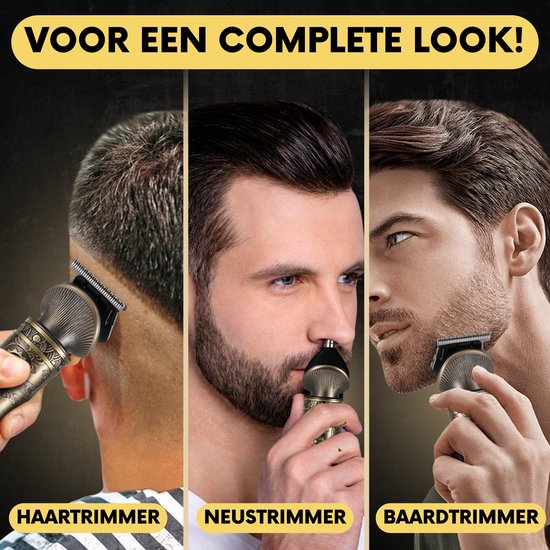 6-in-1 Baardtrimmer Mannen - Incl. 6 opzetstukken - Sansbeauté® - Tondeuse - 0.5-15MM