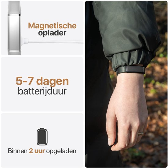 Activity Tracker - Waterdicht IP68 - Meet Hartslag, SpO₂ en Slaap - Stappenteller - Geanodiseerd Aluminium - BREND-App - Roze - BREND BR-2249