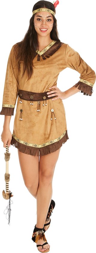 Dressforfun vrouwenkostuum indianenvrouw Apache sexy Ashley S - verkleedkleding kostuum halloween verkleden feestkleding carnavalskleding carnaval feestkledij partykleding - 300626