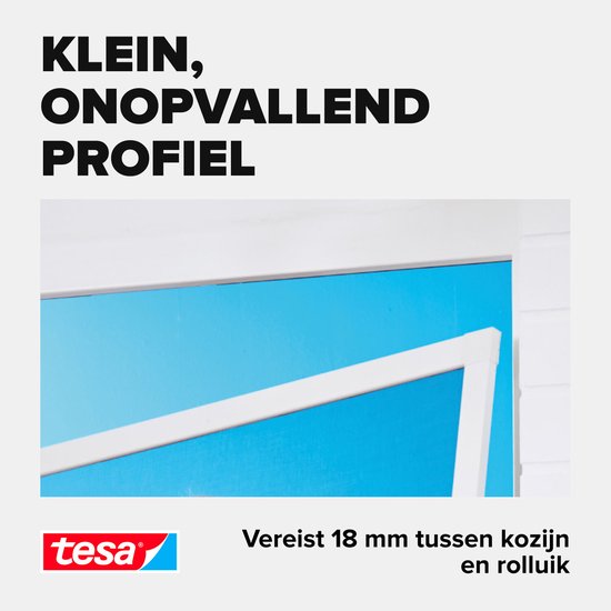 tesa INSECT STOP Aluminium For Doors Frame Fly Screen - hor met aluminium frame, helder zicht, antraciet - 100 x 220 cm
