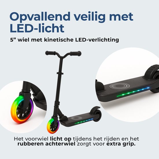 Denver elektrische step voor kinderen - 10km/u - Kinderstep - LED Verlichting - 6km Bereik - SCK5500B