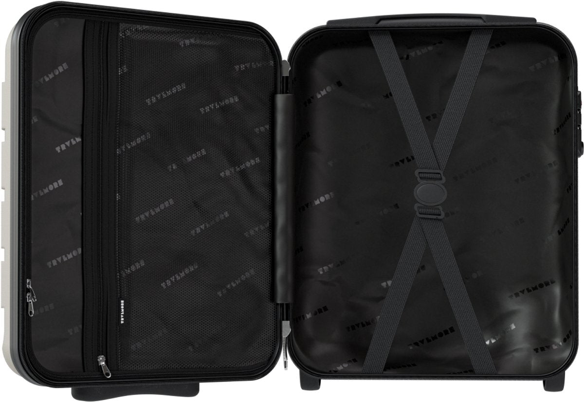 TRVLMORE Handbagagekoffer 40 x 30 x 20 cm – 24 L – Underseat – TSA-slot – 2 Wielen – Champagne