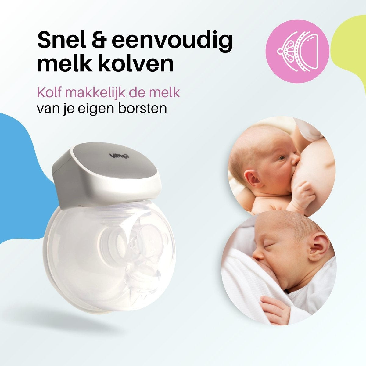Umea Enkele Borstkolf - Handsfree - Elektrische Borstkolf - Wit