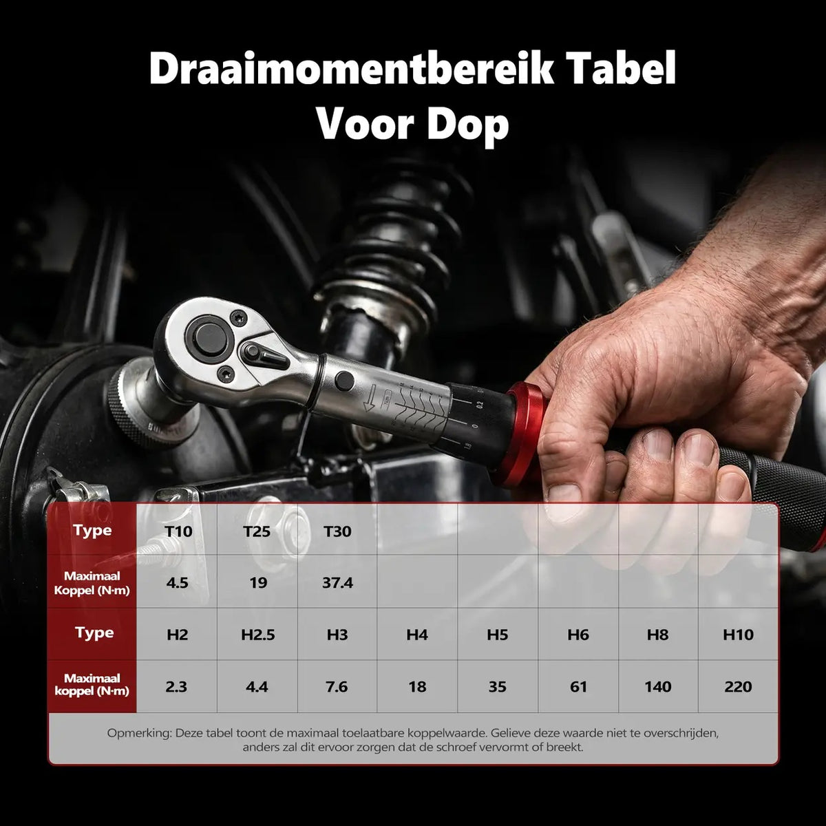 MoveCrab Momentsleutelset voor Fietsen - 15-delig - 1/4 inch - 2–20 Nm