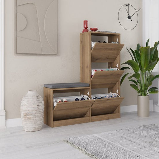 Woody Modieus Schoenenkastje | Melamine Gecoat | Hitit