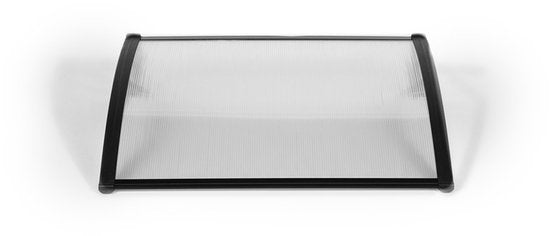 909 Outdoor Weerbestendige Deurluifel - Overkapping - UV-polycarbonaat en Aluminium - 100 x 80 cm