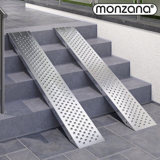 2 MONZANA Oprijplaten – Antislip Geperforeerd Staal - Tot 400kg