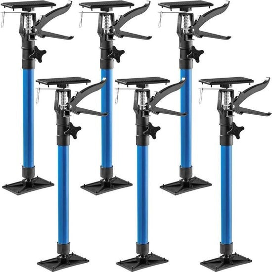 tectake - 6 verstelbare Bouwstempels blauw - 30 kg - 402614