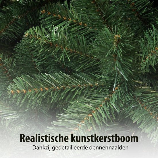Triumph Tree Forrester Kerstboom - Kunstboom met 912 Volle Takken voor Natuurlijke Uitstraling - Kerstversiering voor Binnen - Boom van PVC met Kliksysteem - H215 x Ø135 cm - Groen