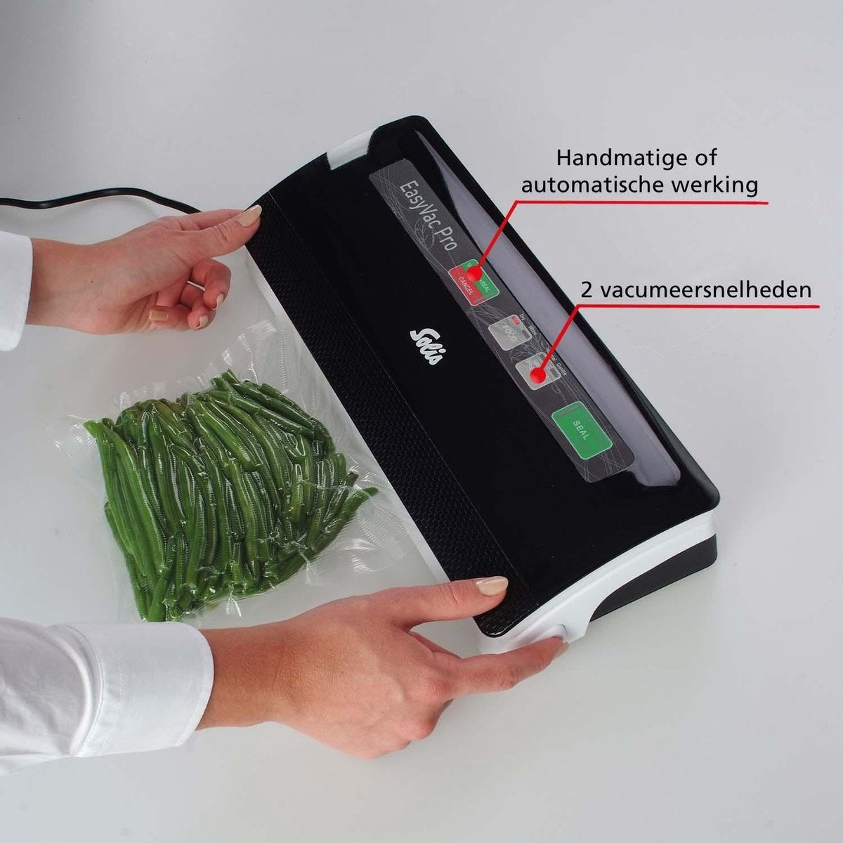 Solis Vac Pro 569 Vacumeermachine - Vacuüm Sealer - Vacuümmachine met Slangaansluiting - Zwart/Grijs