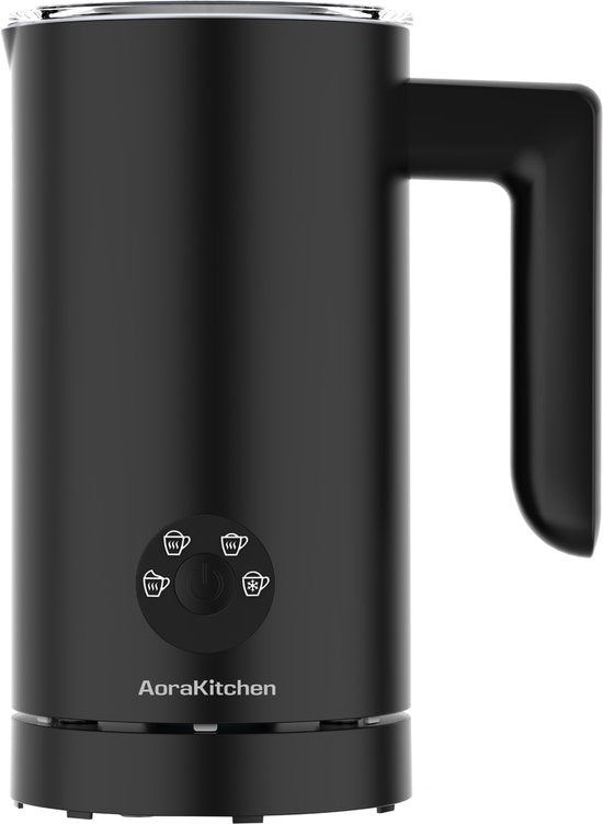 AoraKitchen Melkopschuimer - 300ML - Melkschuimer - RVS - Electrisch - 4-in-1 - Antikleeflaag - 500W