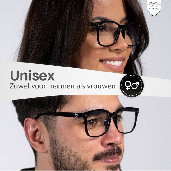 LC Eyewear Computerbril – Blue Light Bril – Blauw Licht Filter – Unisex – Zwart