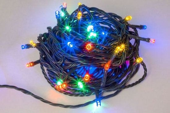 LED Guirlande - 300 veelkleurige lampen - Groene draad - Modulator - 20m - 31V