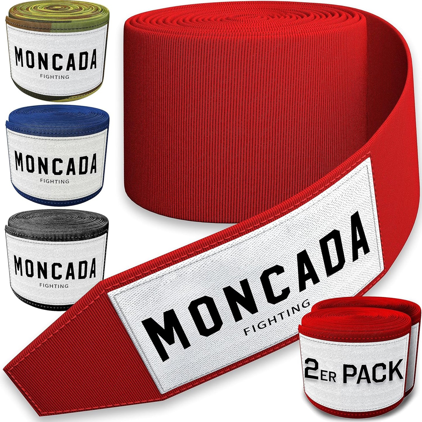 Moncada Fighting Boksbandage - 4m - Rood