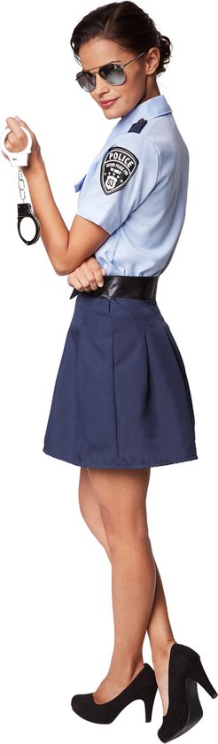 Dressforfun Vrouwenkostuum female police officer S - verkleedkleding kostuum halloween verkleden feestkleding carnavalskleding carnaval feestkledij partykleding - 301513
