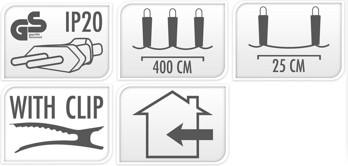Home Styling - Kaarsverlichting - 50 LED Lampjes - 12.2 Meter Lengte - Kerstverlichting - Warm Wit - Crème