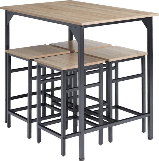 tectake - bistrotafel Set / bartafel set Edinburgh industrial light – 404307