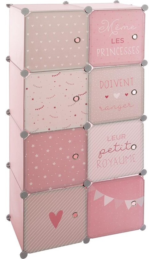 Atmosphera Roze 6 vakken opbergkast