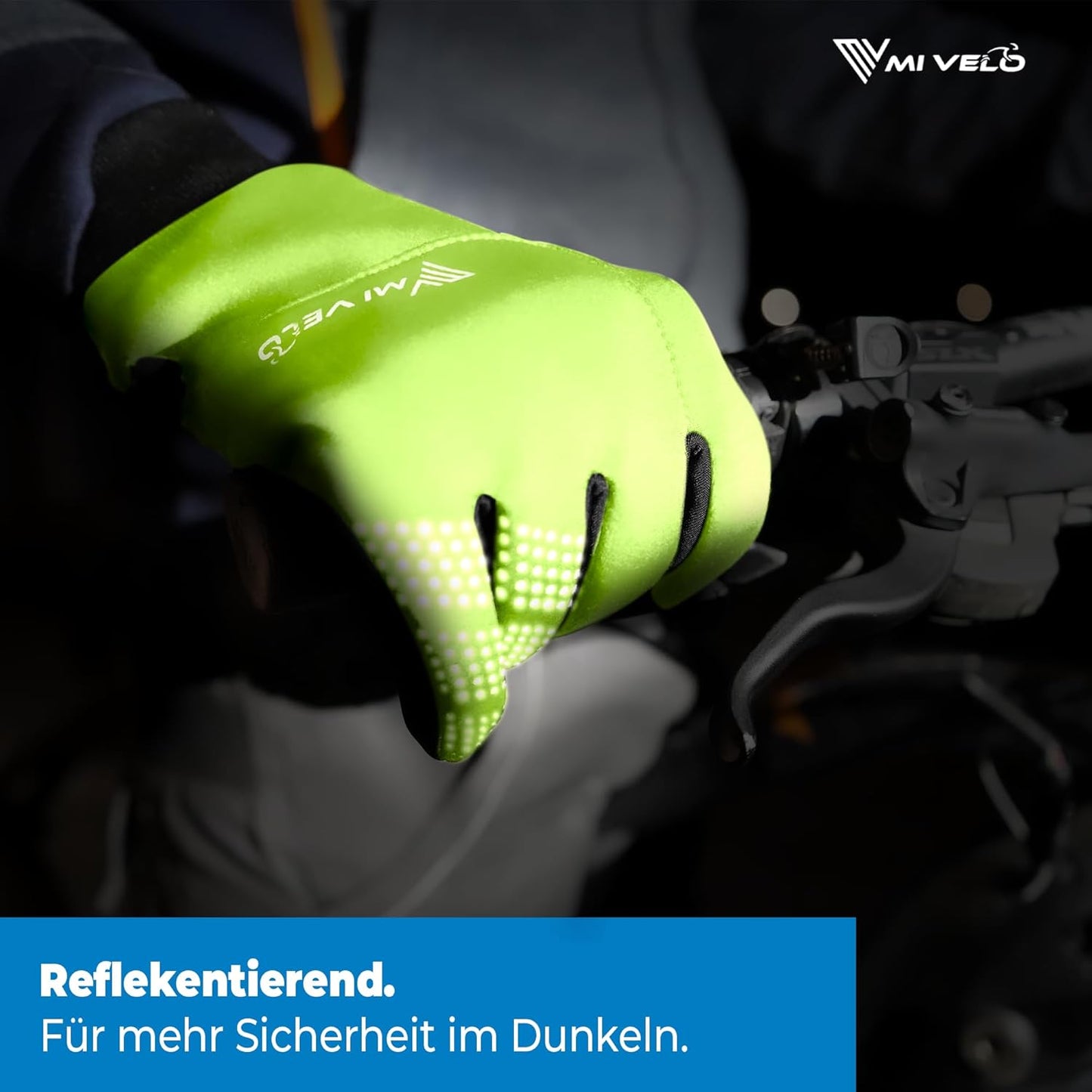 MIVELO Fietshandschoenen VELORIDER - Wind- en Waterdicht - Stevige Grip - Geel - Maat L