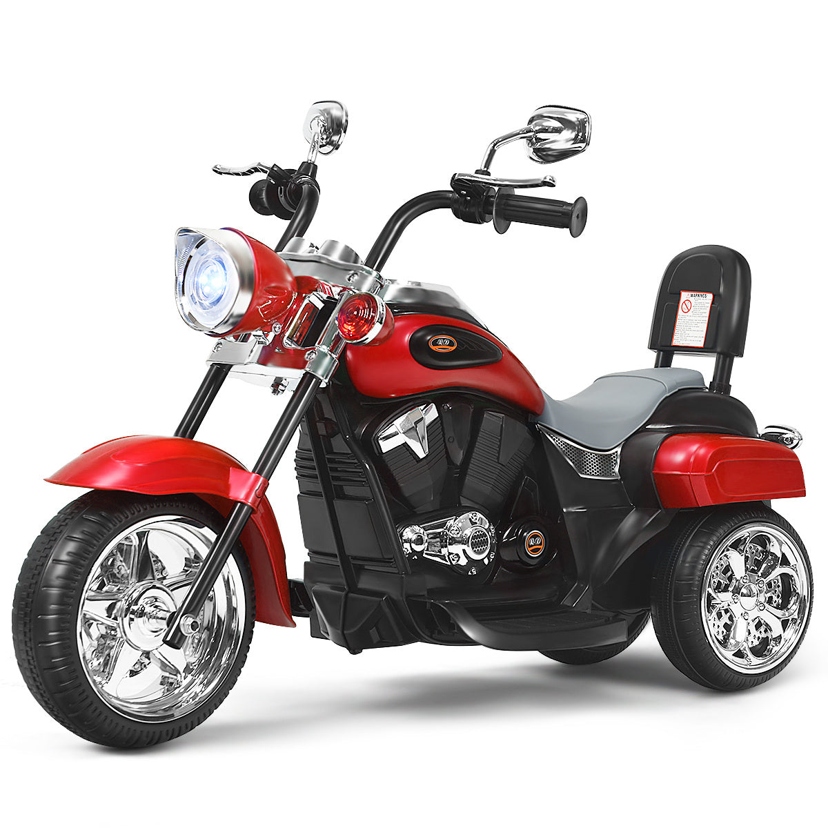 Coast Chopper - Electric Children's Motorcycle - 91 x 48 x 64 cm - rood + zwart