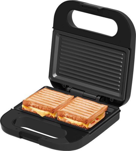 Inventum SG750B - Tosti ijzer - Panini grill - Bakplaat 22,4 x 13 cm - PFAS vrij - Tosti apparaat - 750 watt - Zwart