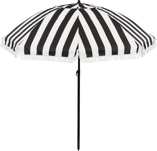 In The Mood Collectie Osborn Parasol - H238 x Ø220 cm - Zwart, Wit