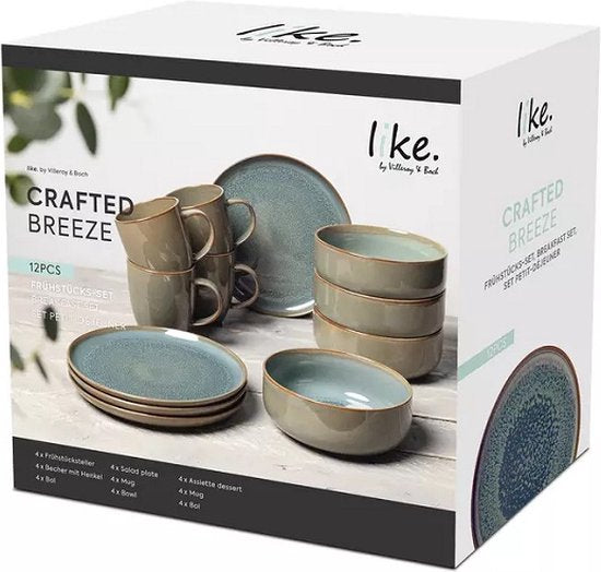 LIKE BY VILLEROY & BOCH - Crafted Breeze - Ontbijtset 12-dlg