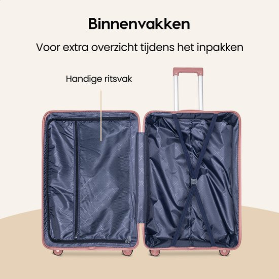 SC Urban Adventurer - Medium Reiskoffer - Cijferslot - 44x27x66cm - 78L - Reiskoffer met Kofferslot - Spinner wielen - Roze