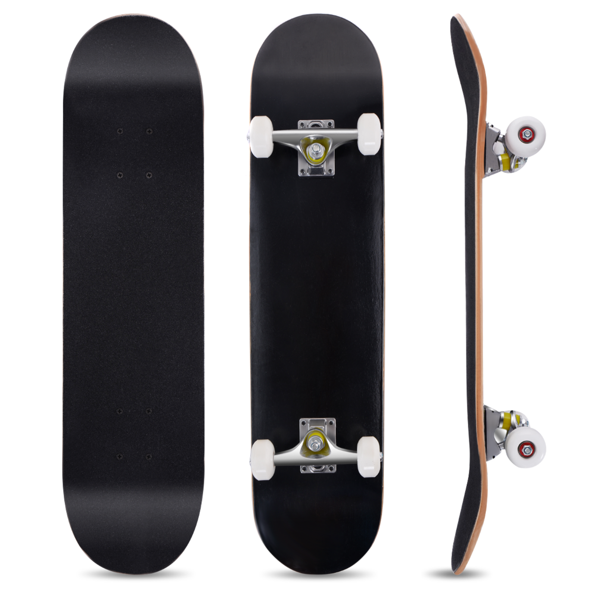 Coast Skateboard voor Beginners - 80 x 20 cm - Esdoornhout - Zwart