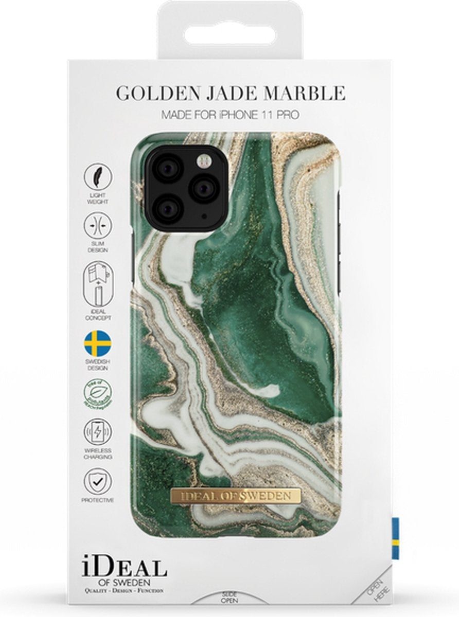 iDeal of Sweden iPhone 11 Pro Backcover hoesje - Golden Jade Marble
