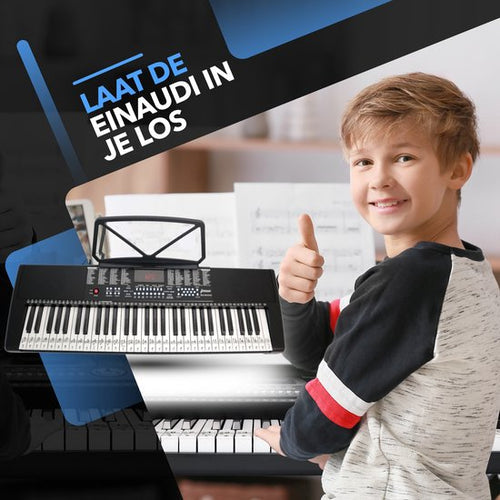 Finesse Keyboard Piano met Standaard - 61 Keys - New Orleans Model - zwart - 85.9 x 32.2 x 10.4 cm