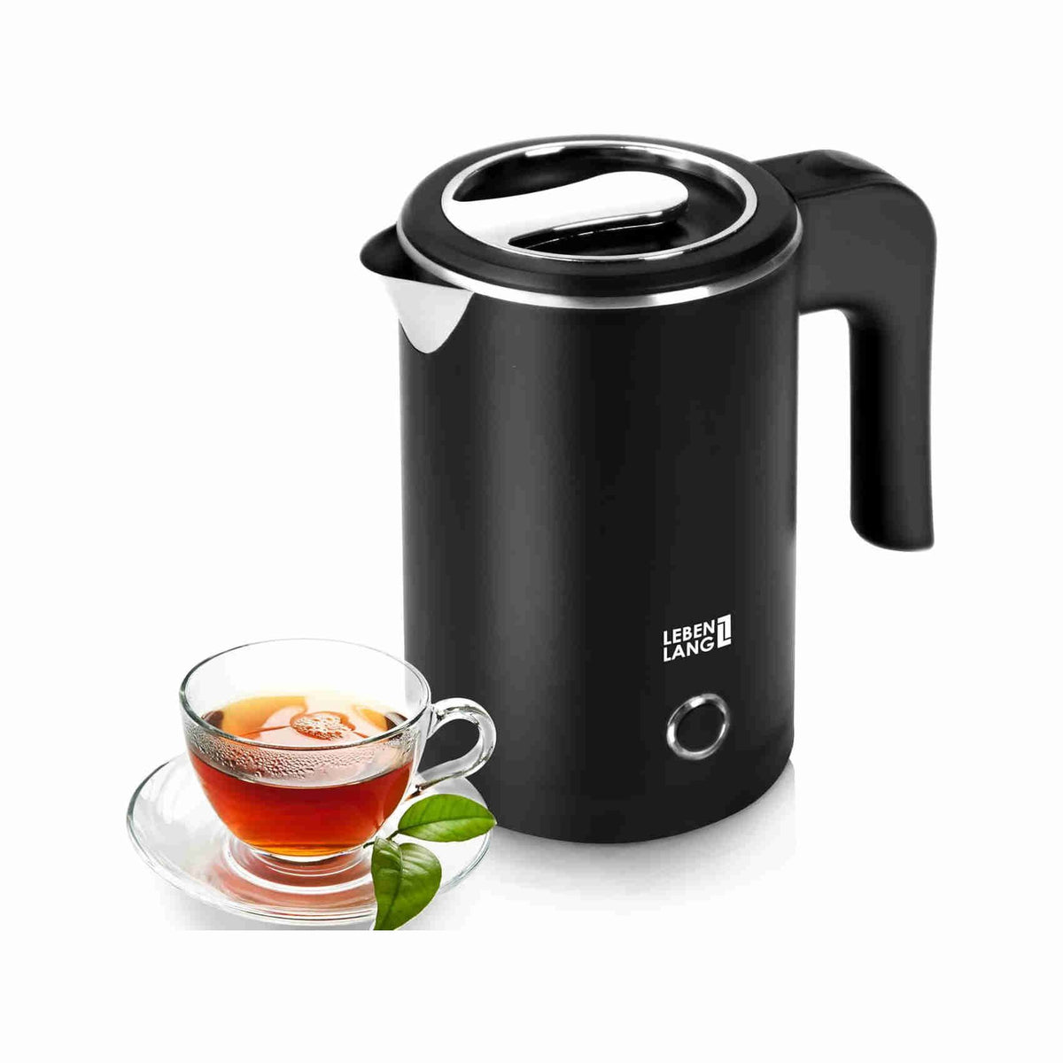 Lebenlang LBL2319 Waterkoker - 0.5L - RVS - BPA vrij - 600W - Zwart