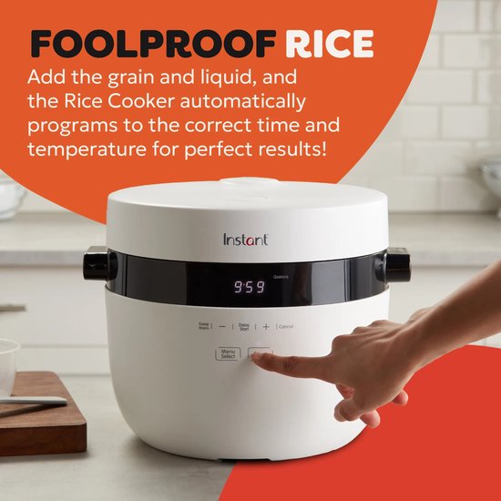Instant Pot Rijstkoker & Stomer 4,8L - 8 Programma's - Slowcooker - Sauteren - CarbReduce Technologie - Tot 20 Porties - Multi Grain