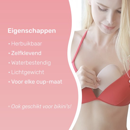 Soft & Silky BH pads - Waterbestendig - Push up - Beige