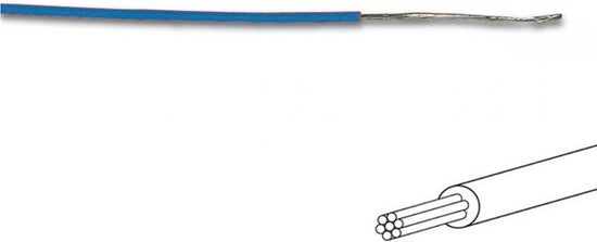 Montagedraad - Ø 1.4 Mm - 0.2 Mm² - Meeraderig - Blauw