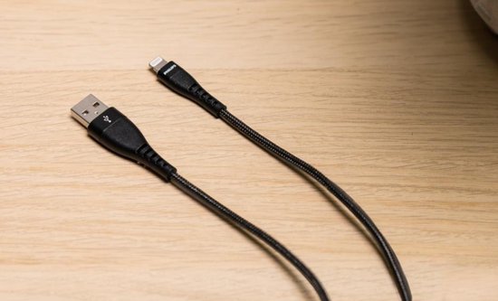 Philips Oplader USB DLC5204V/00 - 120 cm - Lightning - Apple - Zwart